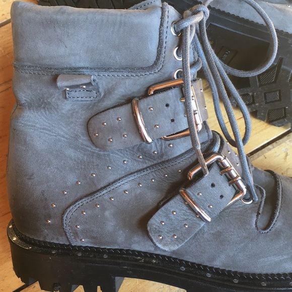[Free People] combat riding style gray boots - Picture 8 of 8